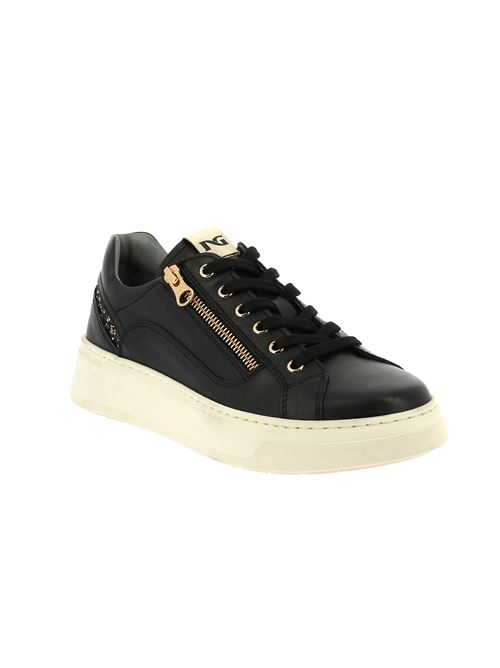 sneakers da donna in pelle nera NERO GIARDINI | I411600D100